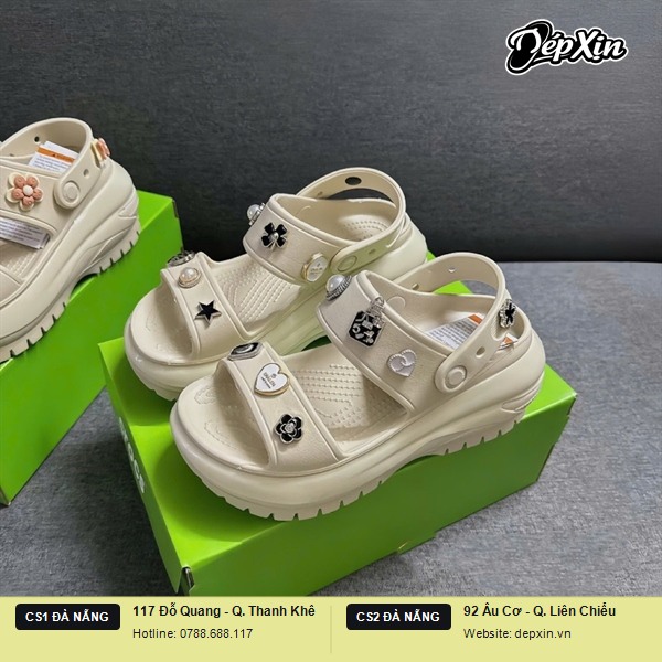GIÀY SANDAL NỮ ĐẾ CAO CROCS MEGA CRUSH (VNXK/F1)