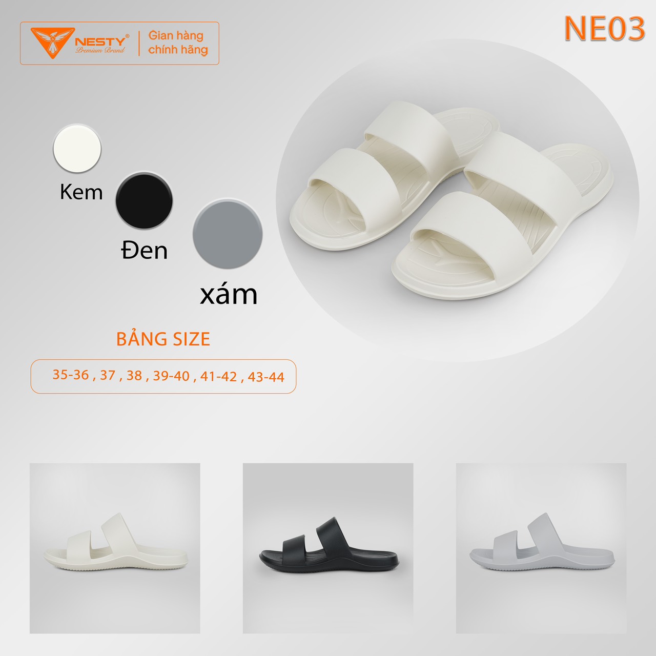 Dép Sandal Hai Quai Nesty NE03
