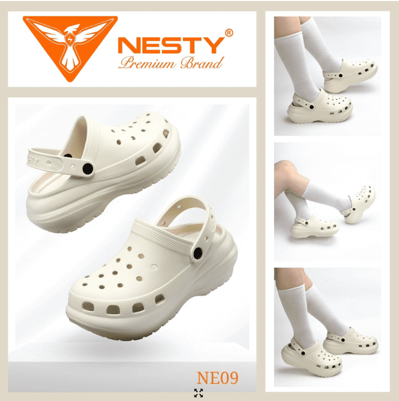 Giày Clog Nữ Đế Cao Nesty NE09