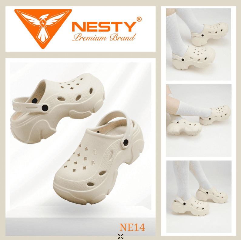Giày Clog Nữ Đế Cao 7cm NESTY NE14
